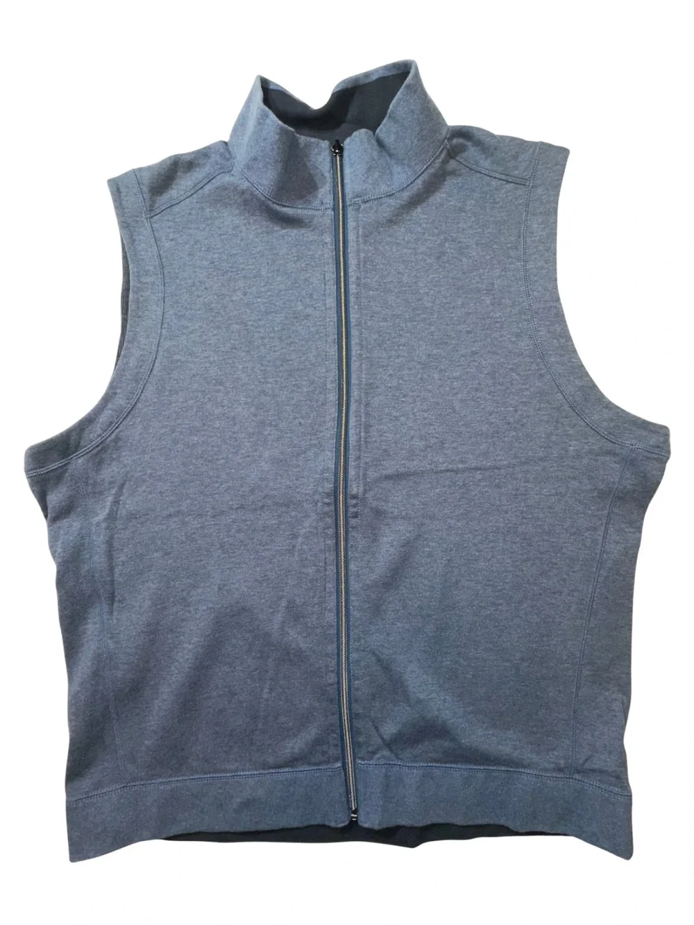Tommy Bahama Reversible Full Zip Vest Men Blue Navy Cotton Tencel XL Est